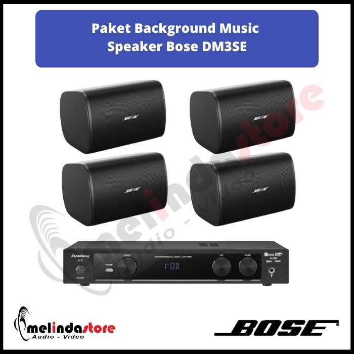 Paket Background Music Indoor Outdoor Speaker Bose DM3SE | 4 Speaker